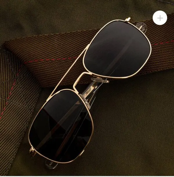 Aviator AF058 Regular 55mm 23K Gold & American Gray Polarized - Afbeelding 2