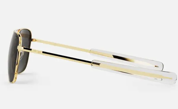 Aviator AF058 Regular 55mm 23K Gold & American Gray Polarized - Afbeelding 4