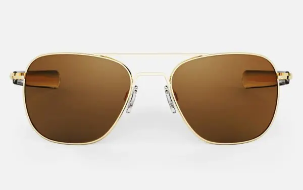 Aviator AF107 Large 58mm 23k Gold & American Tan Polarized - Afbeelding 2