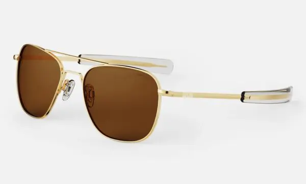 Aviator AF107 Large 58mm 23k Gold & American Tan Polarized - Afbeelding 3