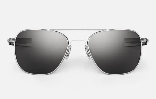 Aviator AF125 Large 58mm Bright Chrome & American Gray Non Polarized - Afbeelding 2