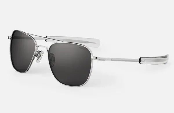 Aviator AF125 Large 58mm Bright Chrome & American Gray Non Polarized - Afbeelding 3