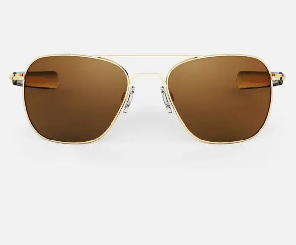 Aviator AF107 Large 58mm 23k Gold & American Tan Polarized