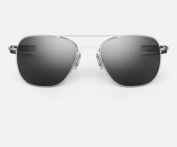 Aviator AF125 Large 58mm Bright Chrome & American Gray Non Polarized