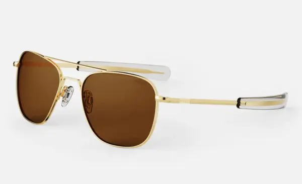Aviator AF236 Regular 55mm 23k Gold & American Tan Non Polarized - Afbeelding 2